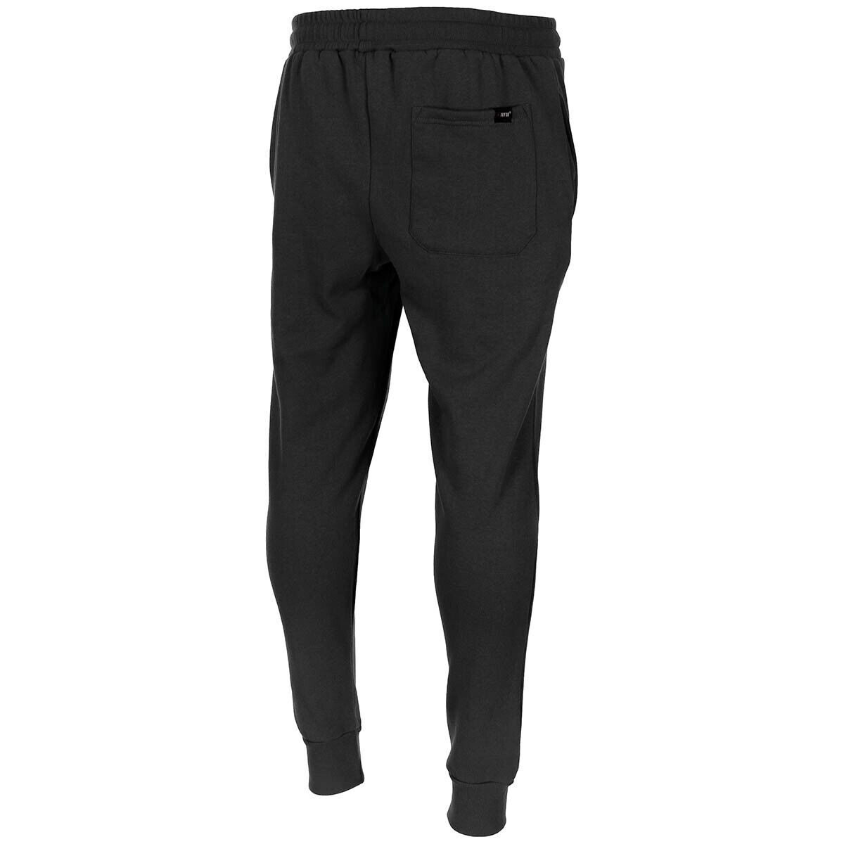 Tracksuit Pants Jogger Black Elastic Waistband Knitted Cuffs Waist And Leg