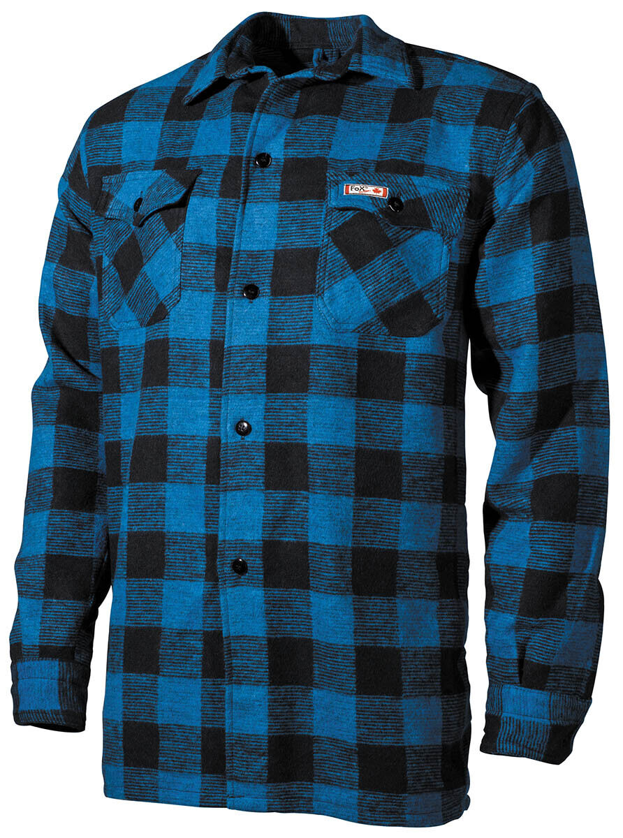 US Army Shirt Pocket Strike Long Sleeve Lumberjack Blue-black Chequered