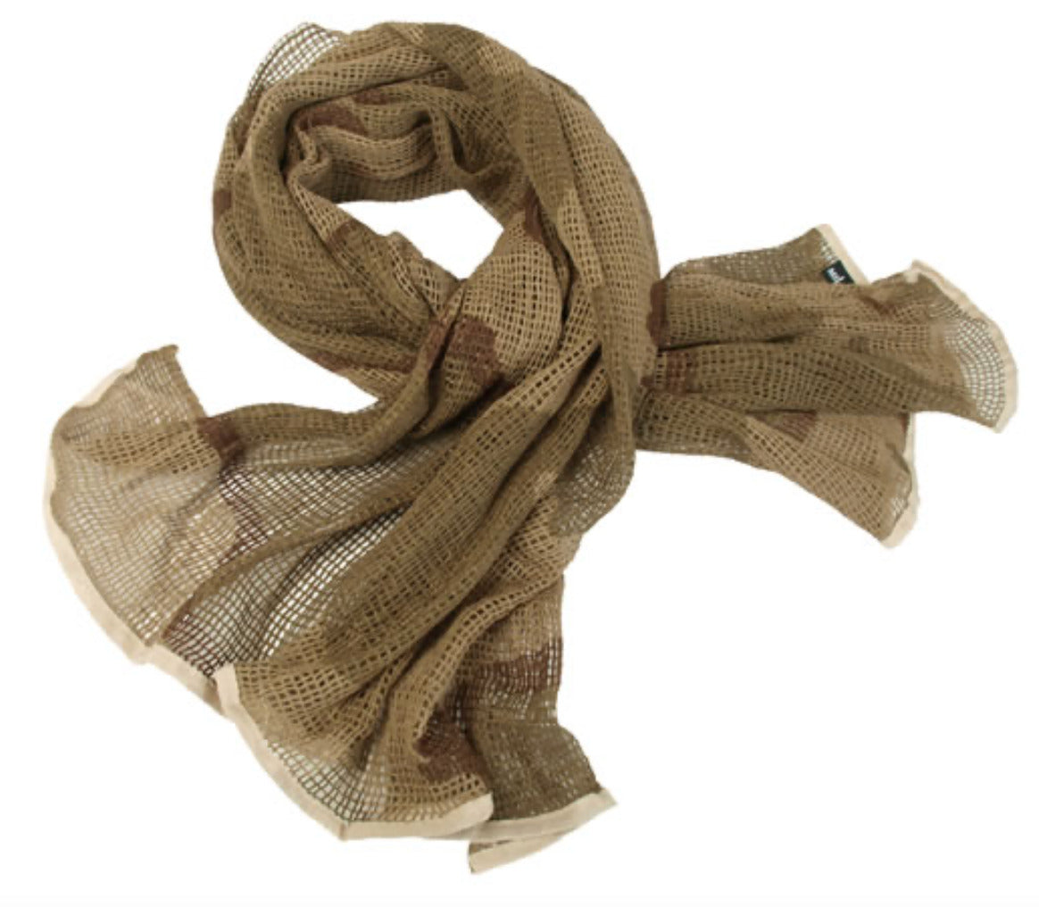 Mil-Tec 3-col. Desert Net Scarf Pes