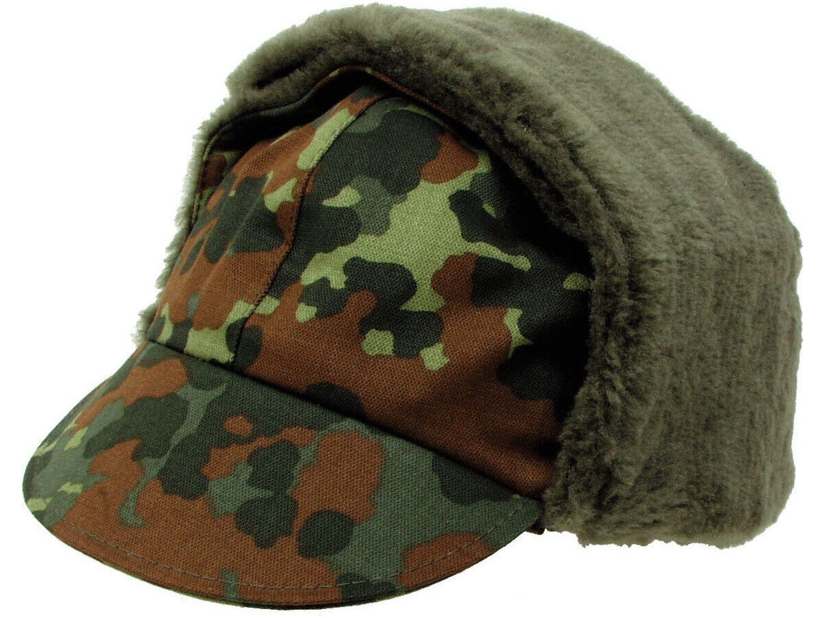 Original German Army Bundeswehr Military Winter Cap BW Camo New