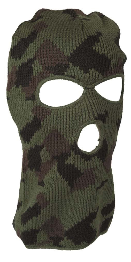 Mil-Tec Camo 3-hole Acrlyic Balaclava