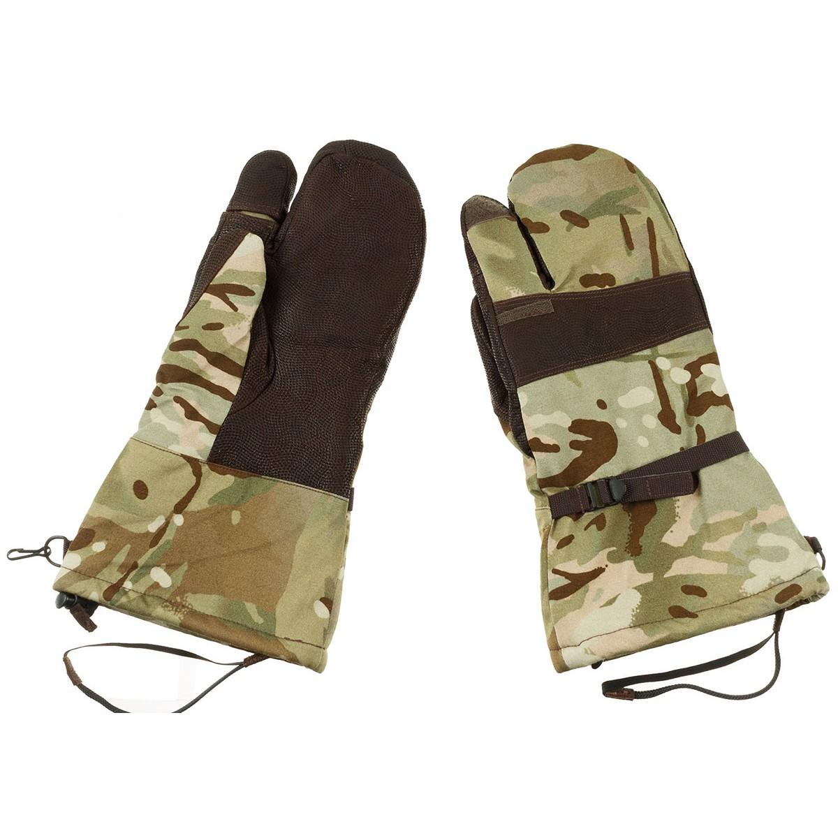Original British Army Mittens Camo Goretex Trigger Finger MTP – Used