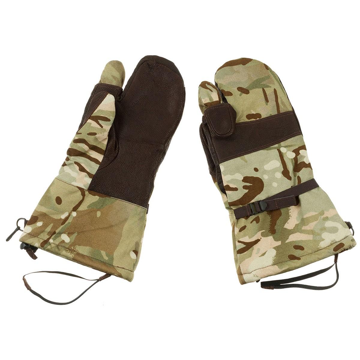 Original British Army Mittens Camo Goretex Trigger Finger MTP – Used