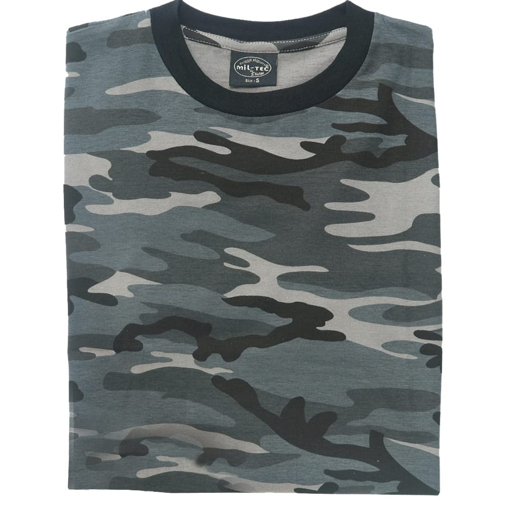 CamoOutdoor Dark Camouflage Military T-Shirt Cotton Crew Neck M