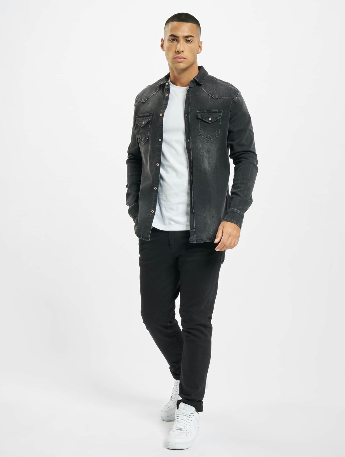 Brandit Riley Denim Shirt Long Sleeve