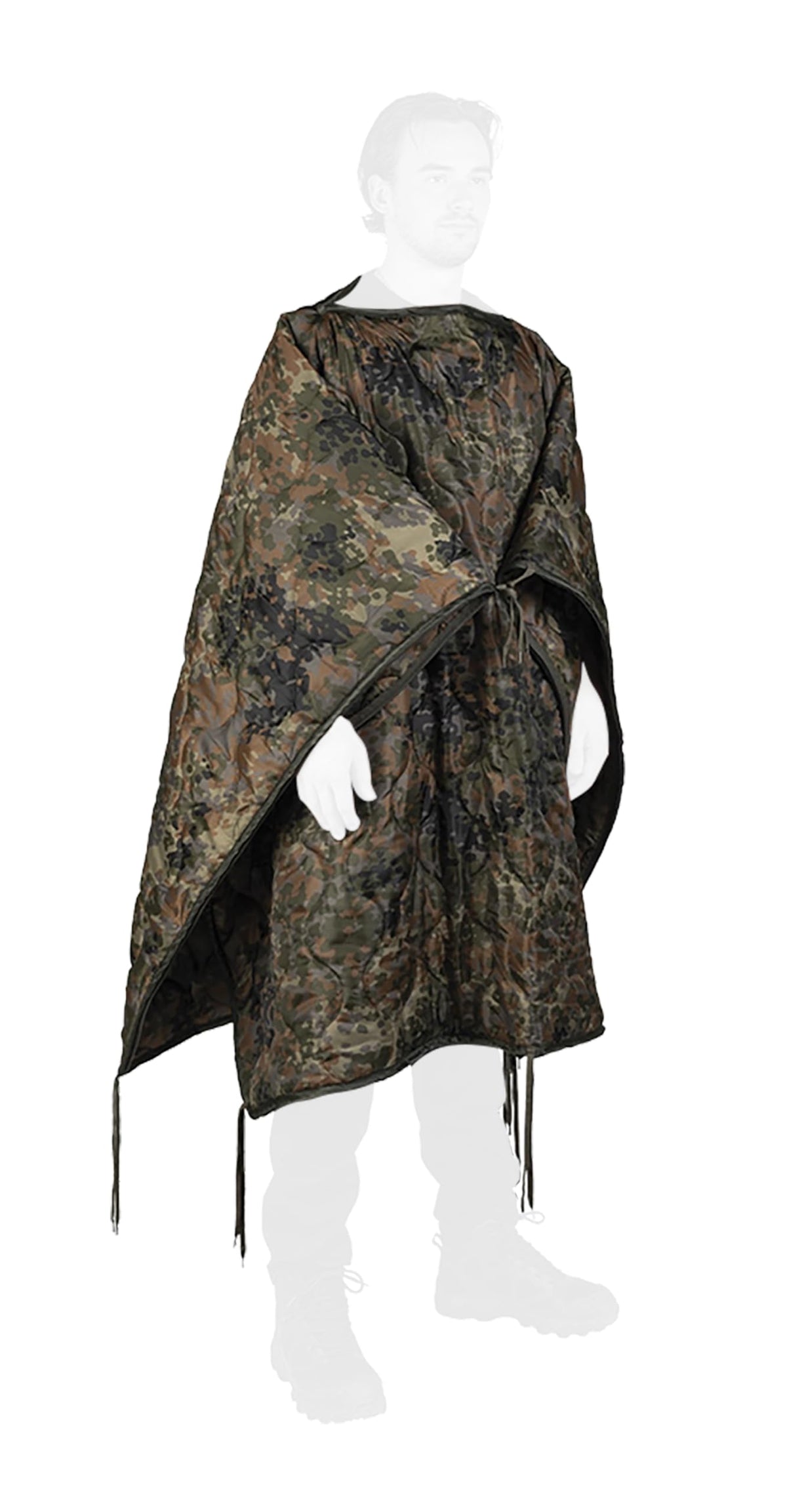 Mil-Tec German Camo Poncho Liner Multifunction Flecktarn