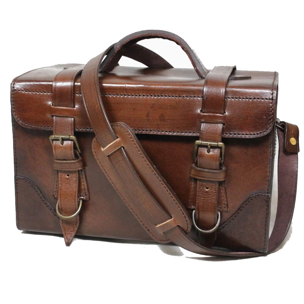 Mil-Tec Leather Belt with Strap Brown