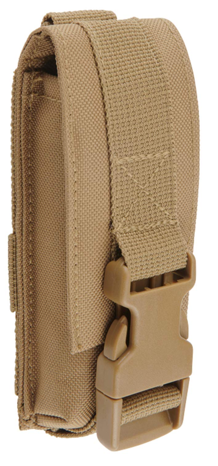 Brandit MOLLE Multi Pouch – Medium, Camel, Tactical Utility Accessory Bag