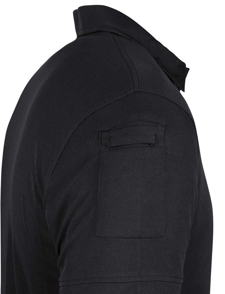 Black Tactical Polo Shirt – Quickdry Short Sleeve, Breathable Military Style