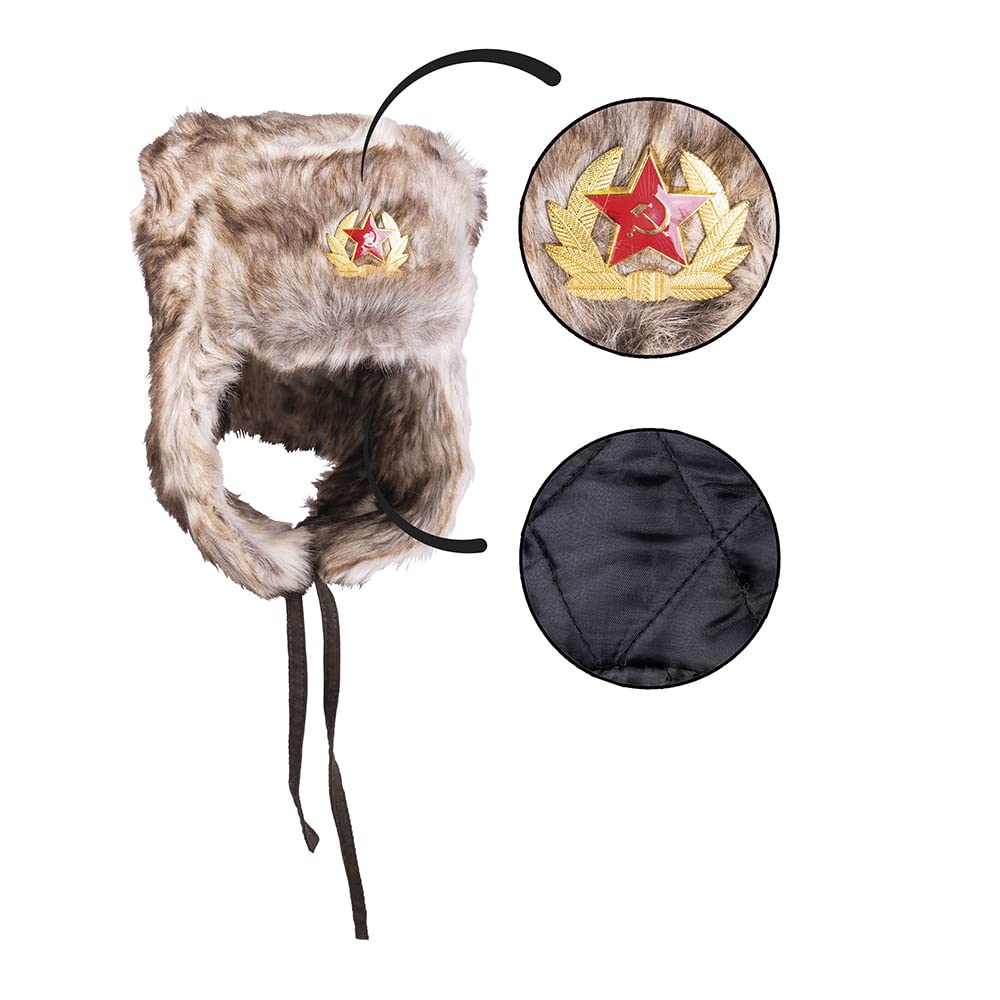 Mil-Tec Russian Shapka Winter Hat Brown