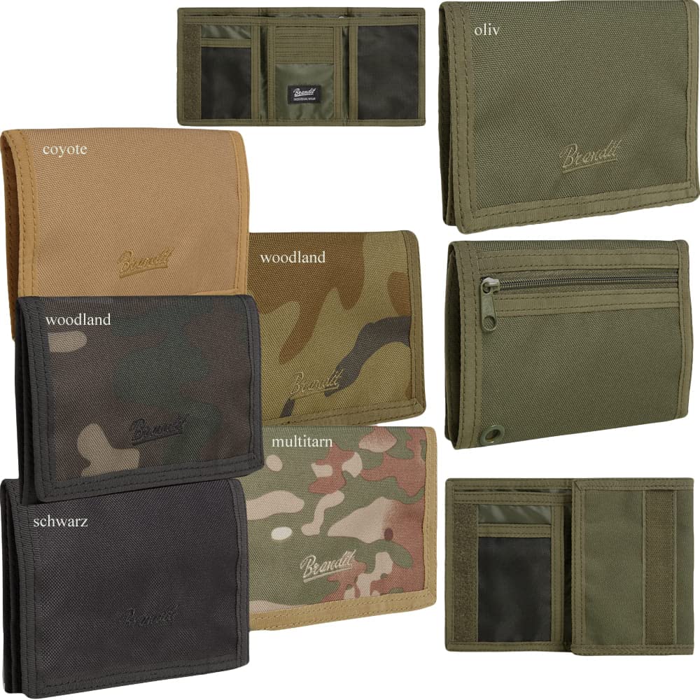 Brandit Wallet β Black, Durable Unisex Everyday Folding Wallet
