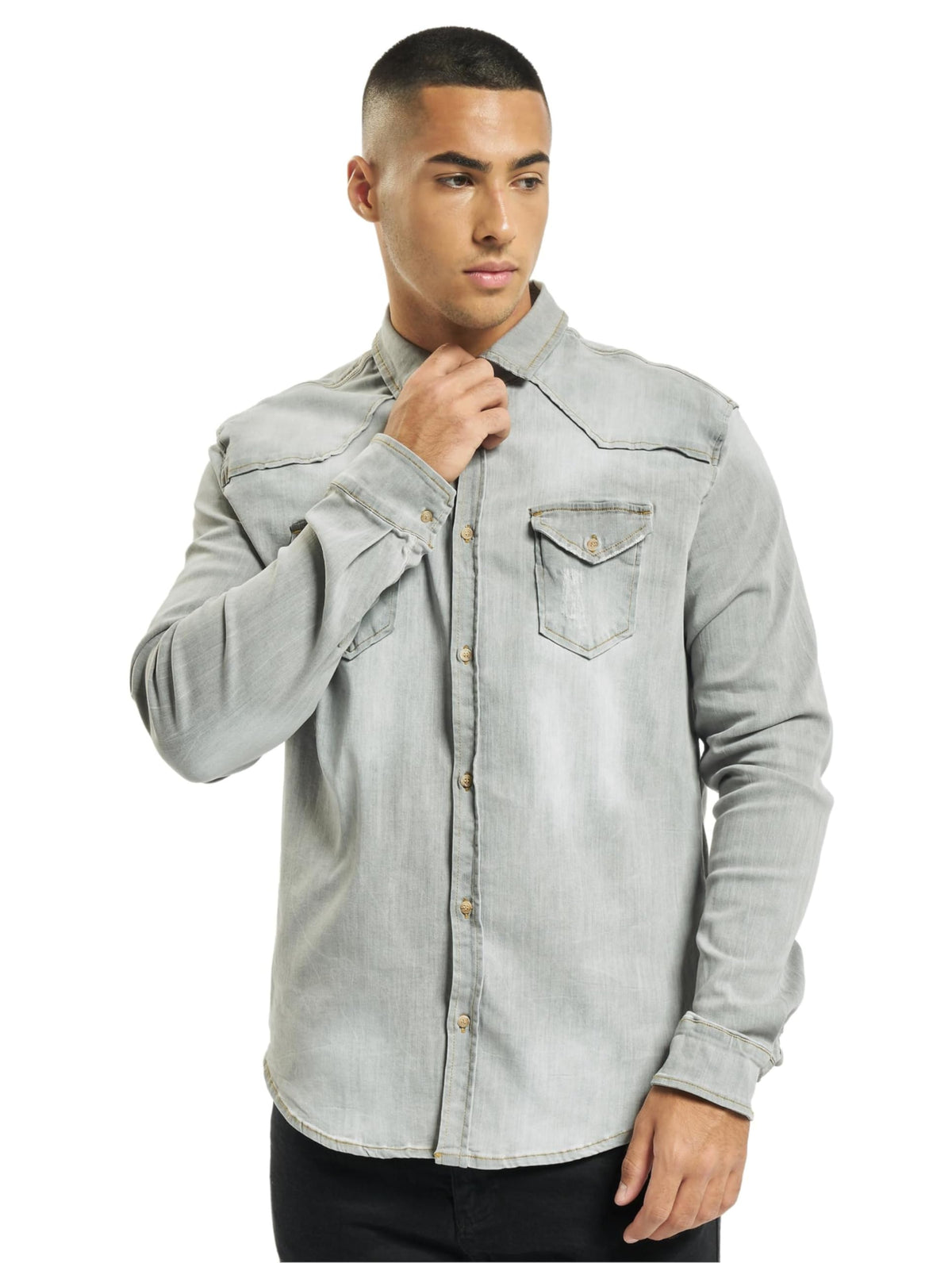 Brandit Riley Denim Shirt Long Sleeve