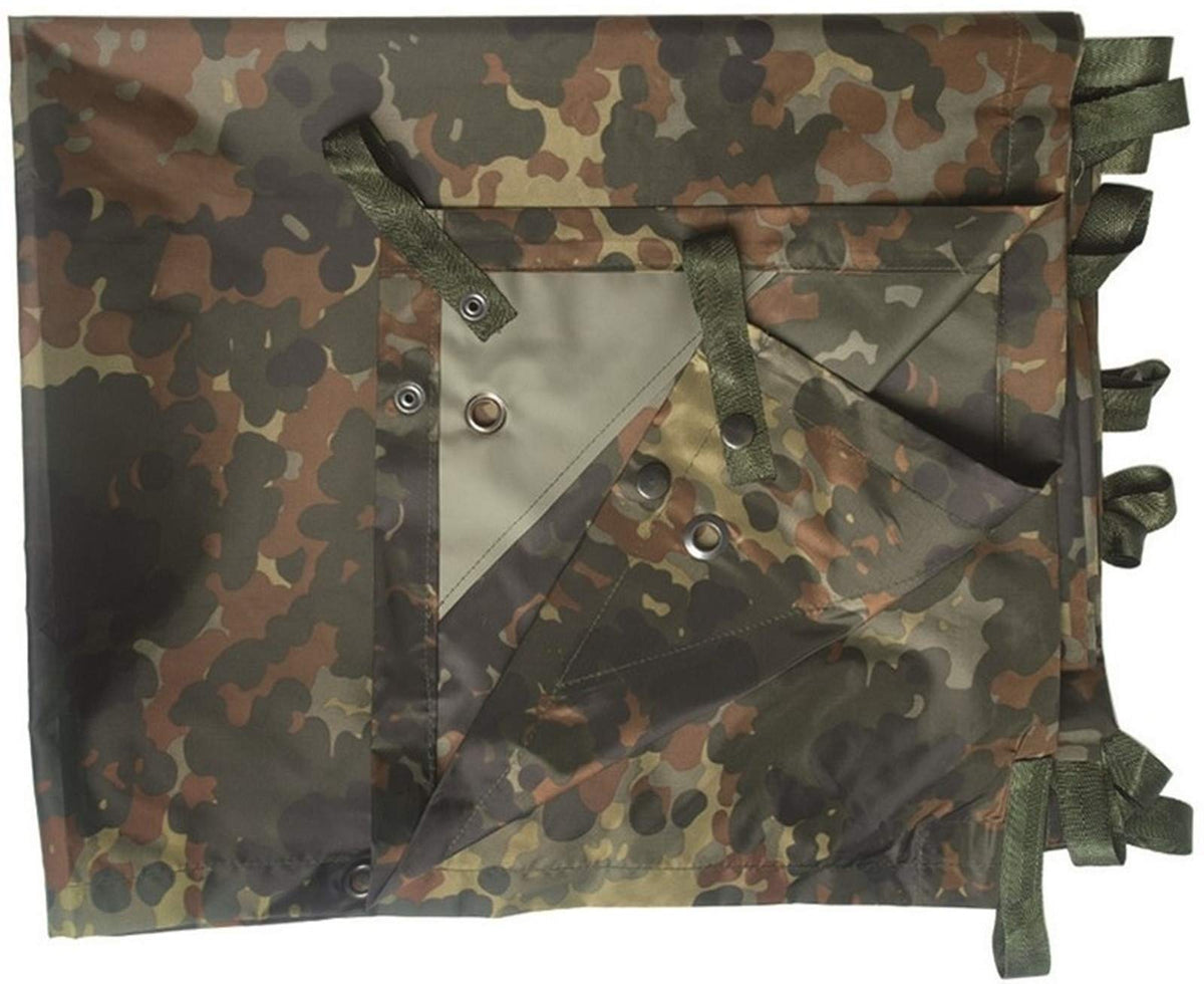 Mil-Tec German Army Camo Nylon Basha Tarpulin Flecktarn