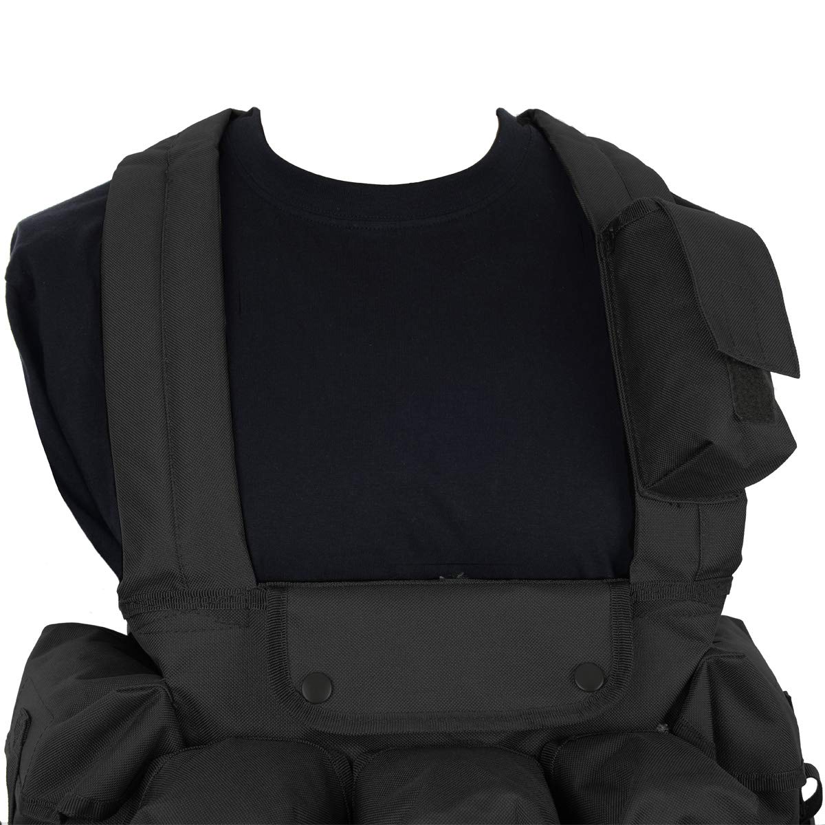 Mil-Tec Chest Rig Black Tactical Vest with Mag Pouches Military Airsoft