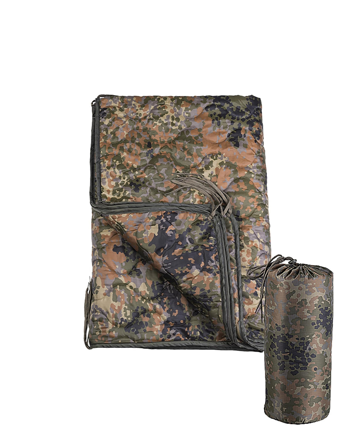 Mil-Tec German Camo Poncho Liner Multifunction Flecktarn