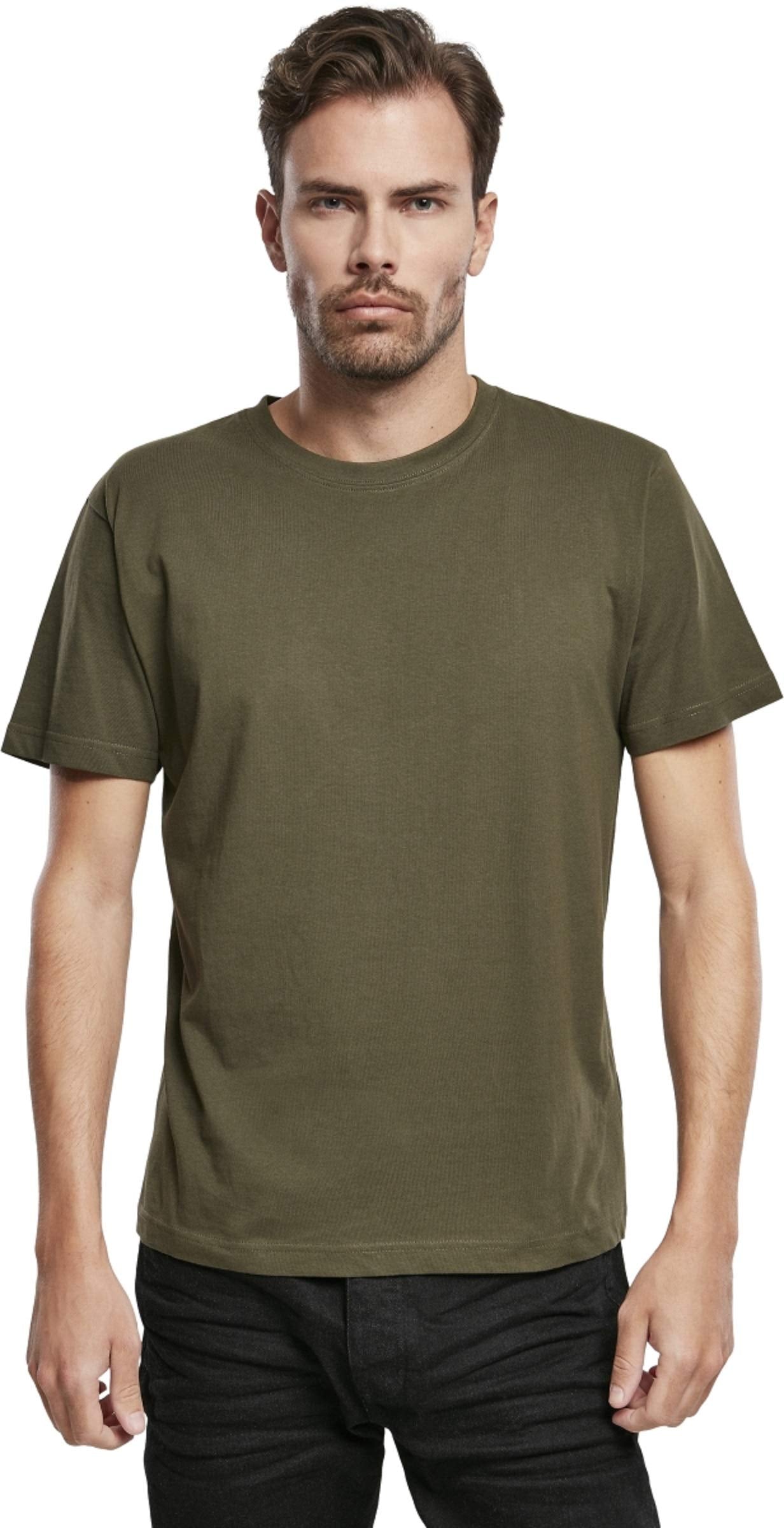 Brandit Men’s T-Shirt – Olive Cotton Crew Neck Casual Short Sleeve Top, Size 3XL