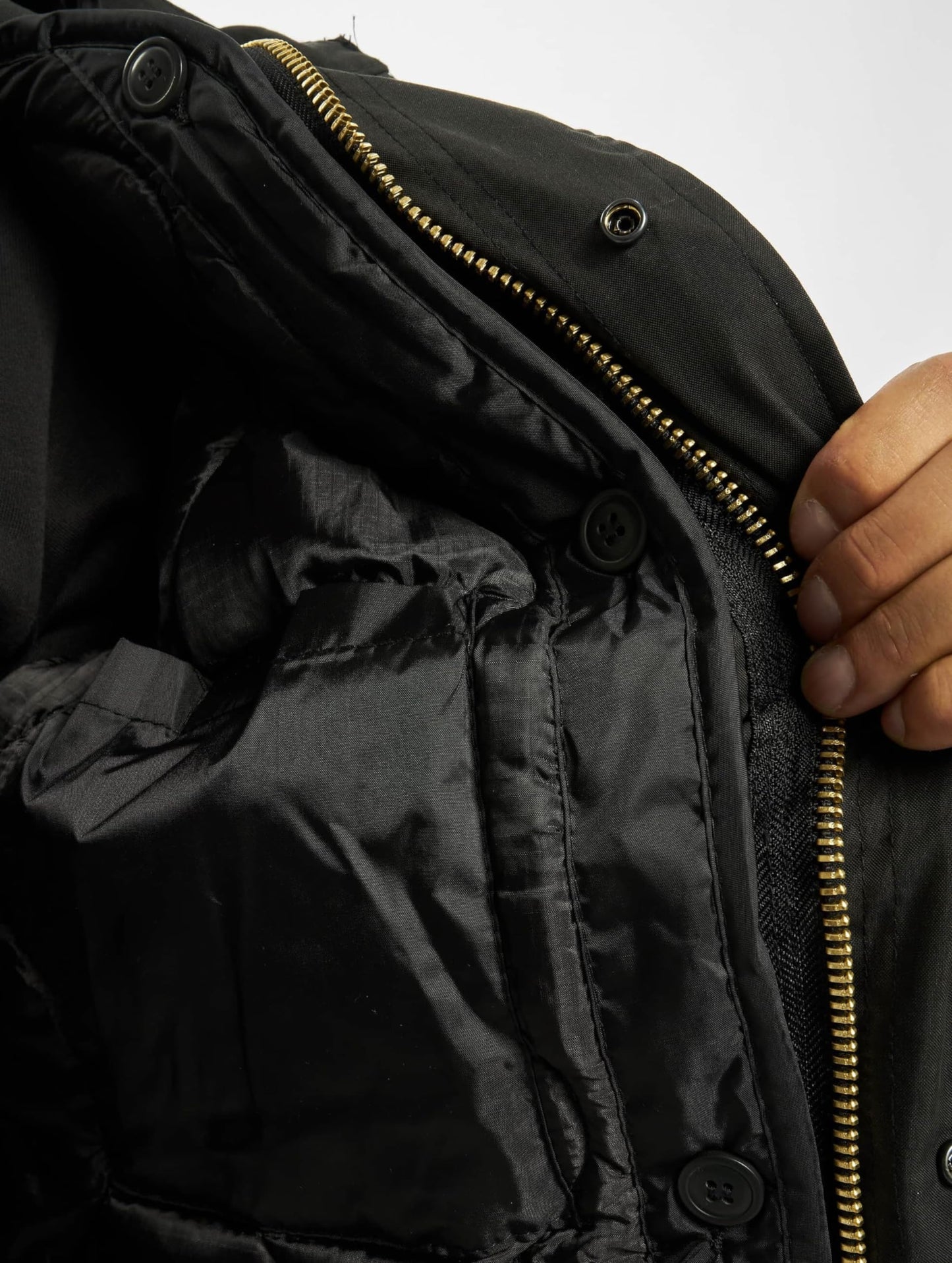 Brandit Men’s M51 US Parka Black – Vintage Military Winter Jacket XXL