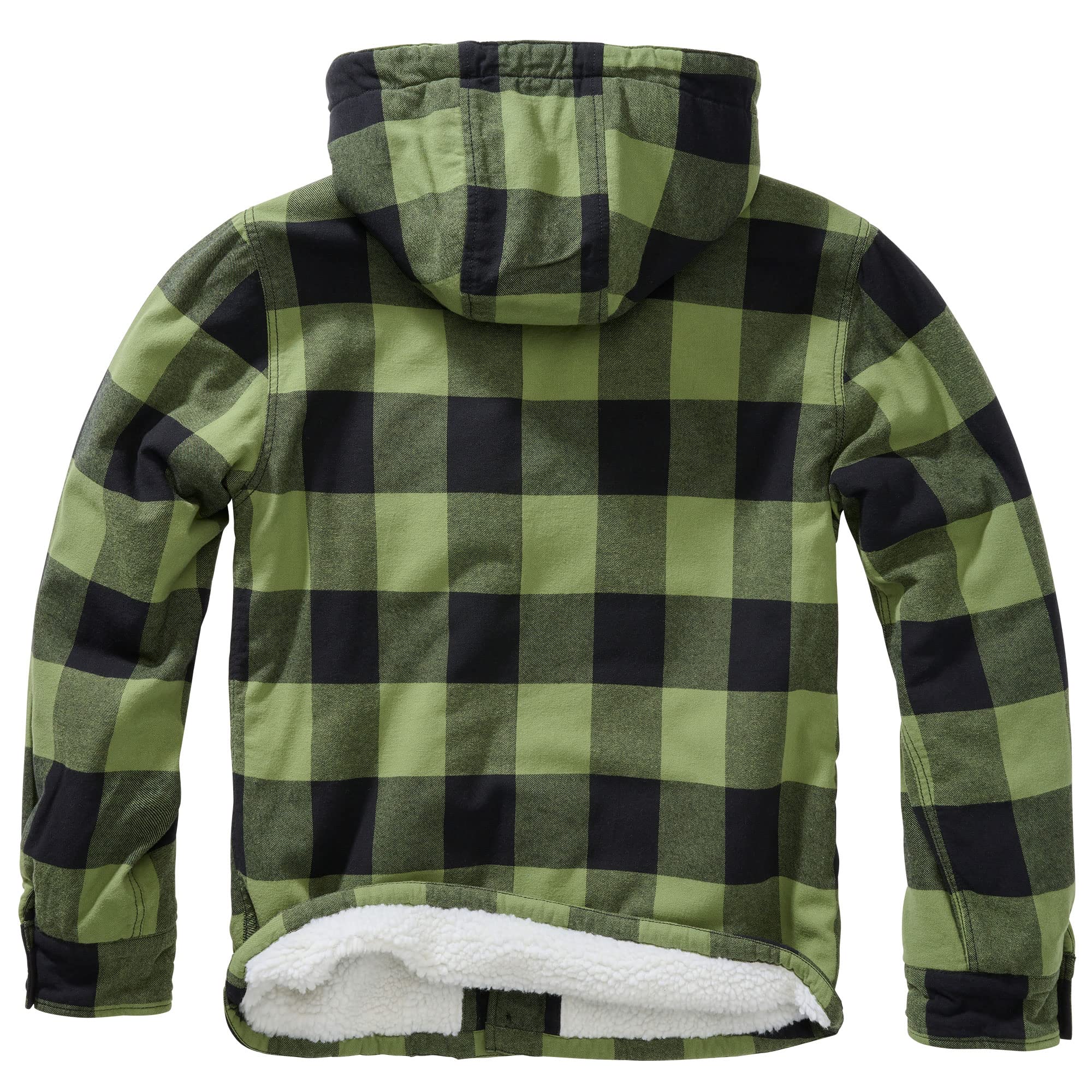 Brandit Men’s Lumber Hooded Jacket Black/Olive M – Lightweight Casual Coat