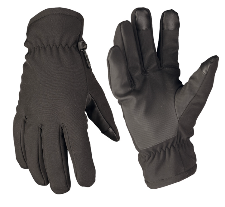 Mil-Tec Softshell Gloves Thinsulate Black