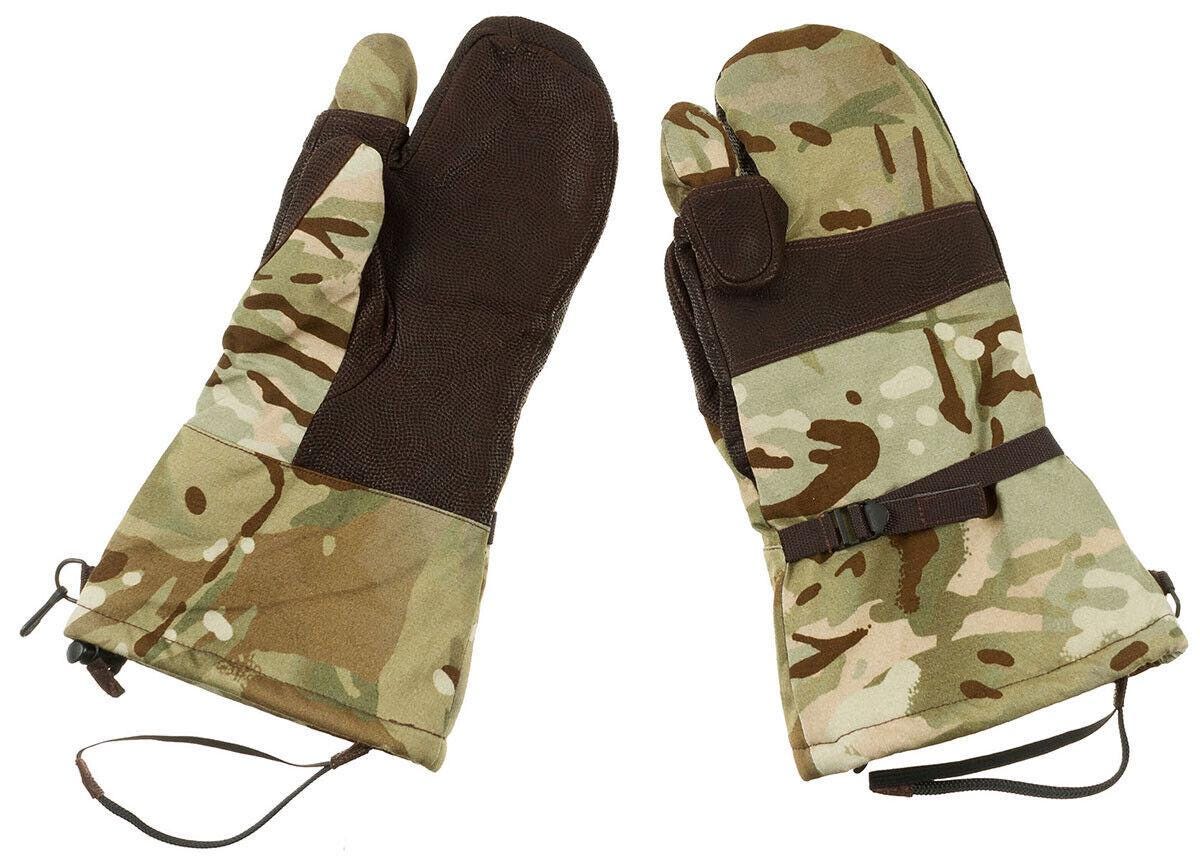 Original British Army Mittens Camo Goretex Trigger Finger MTP – Used
