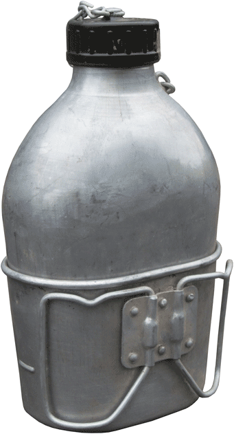 Original French Army Alu Canteen with Cup and Cover – Used