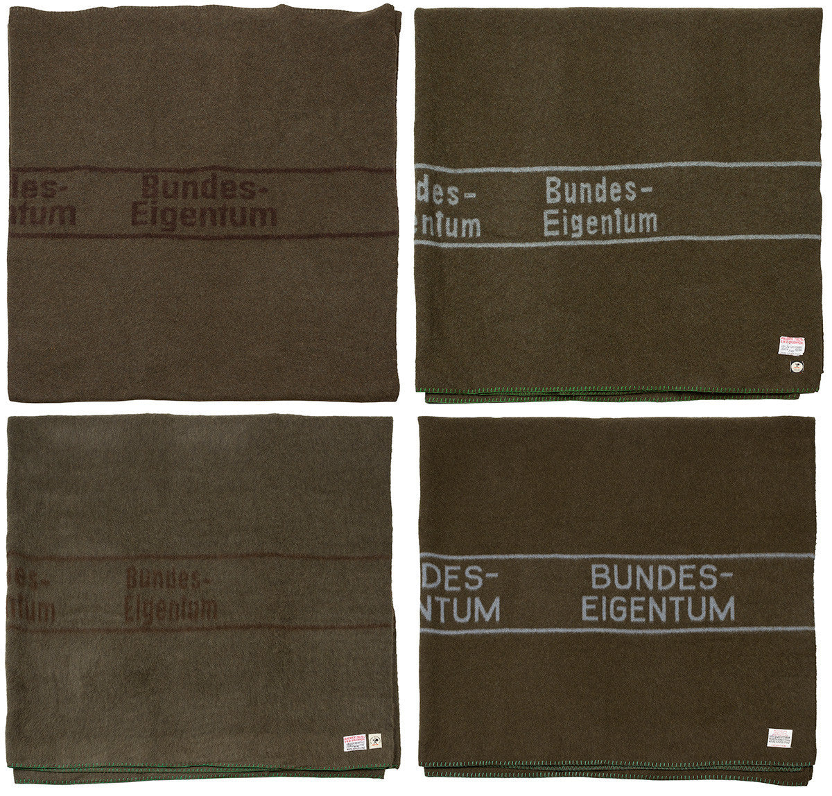 Original German Army BW wool blend blanket in brown
