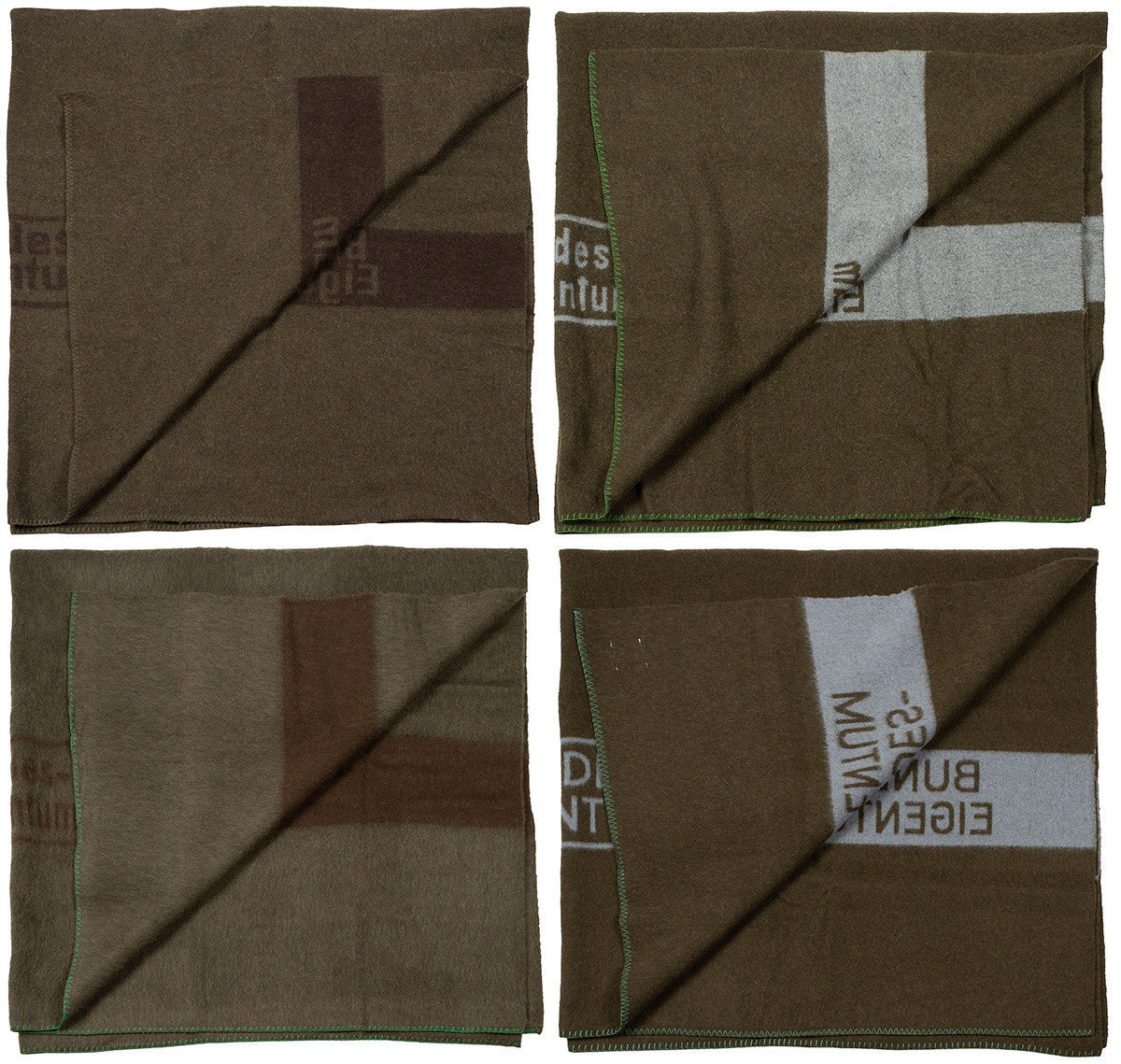 Original German Army BW Wool Blend Blanket Brown