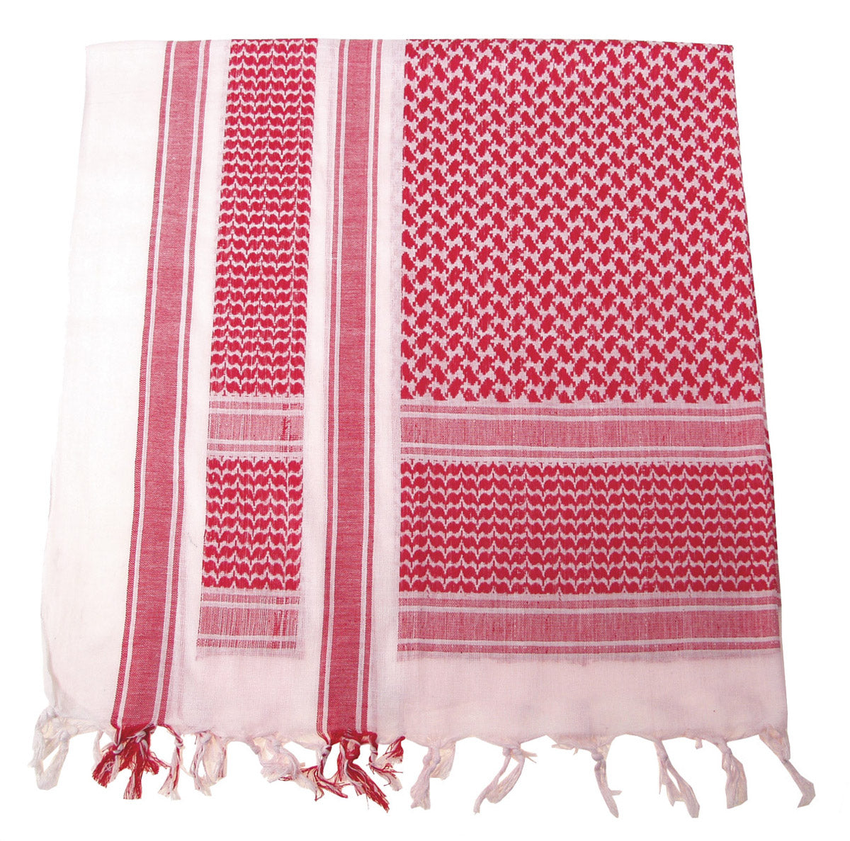 Shemagh Tactical Scarf Multifunctional Against Sun Dust Red White