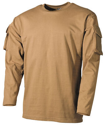 MFH US Shirt Long-sleeved with Sleeve Pockets Coyote