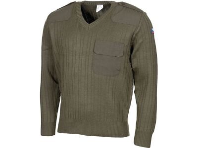 Original CZ Army Military Pullover M 97 V-neck OD green 50% Wool 50% Acrylic New