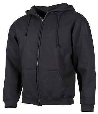 MFH Hooded Sweat Jacket 340 g/m² Black
