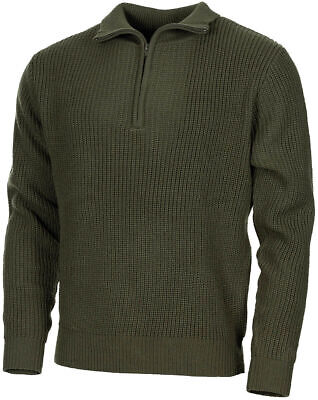 MFH Pullover Troyer Green with Zip