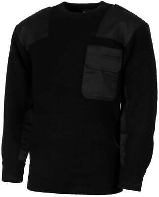 MFH German Army Pullover with Chest Pocket Black