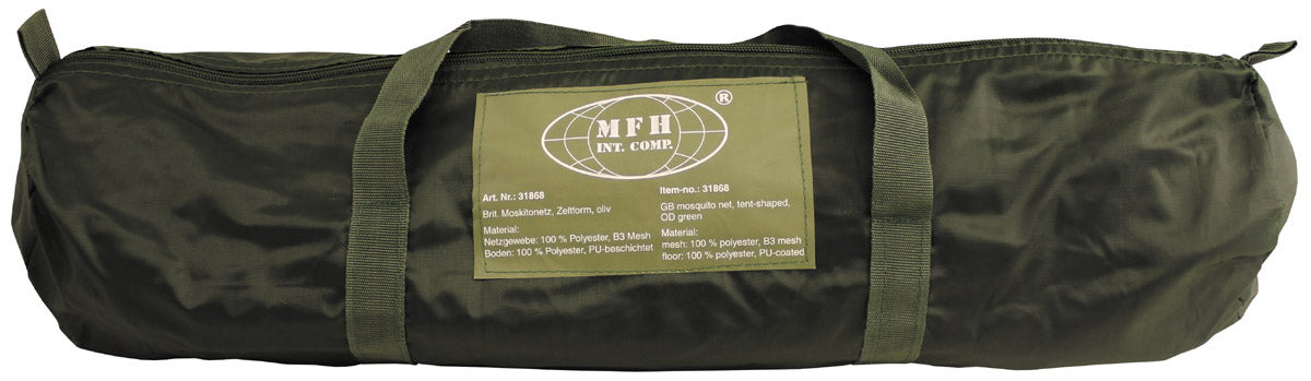 British Army Mosquito Net Tent Shape Waterproof Ground Sheet OD Green