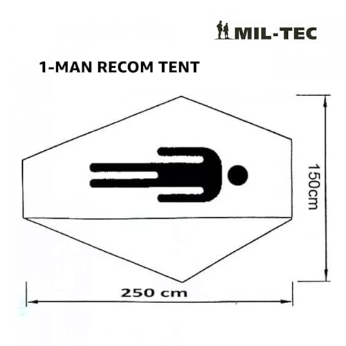 Mil-Tec Recom 1-Person Tent – Compact Lightweight Tactical Camping Shelter
