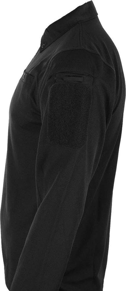 Mil-Tec Tactical Long Sleeve Polo Shirt Quick Dry Black