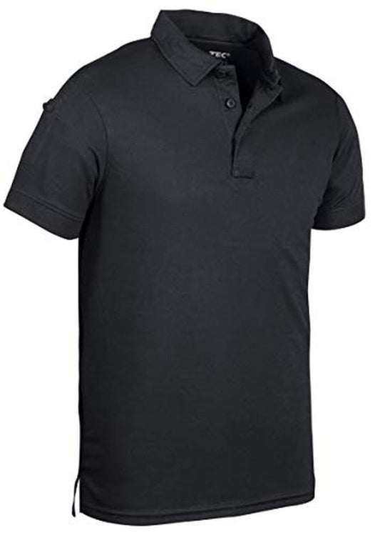 Black Tactical Polo Shirt – Quickdry Short Sleeve, Breathable Military Style