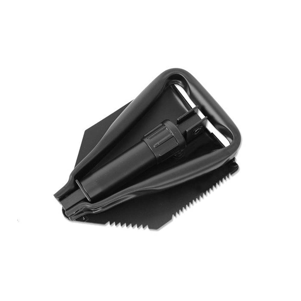 Mil-Tec US 2.5mm Tri-Fold Shovel Black – Heavy-Duty Steel Spade with Pouch