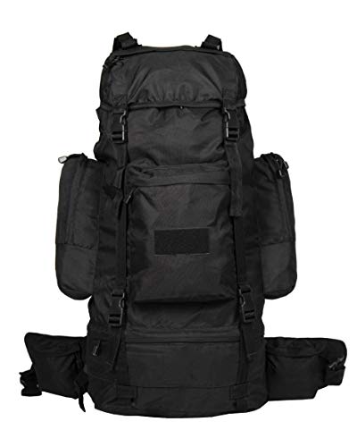 Mil-Tec 75L Ranger Rucksack – Military Army Backpack with Internal Frame (Black, Olive, Flecktarn)
