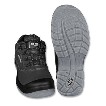 Mil-Tec Low Work Boots with Plastic Toe Cap Black