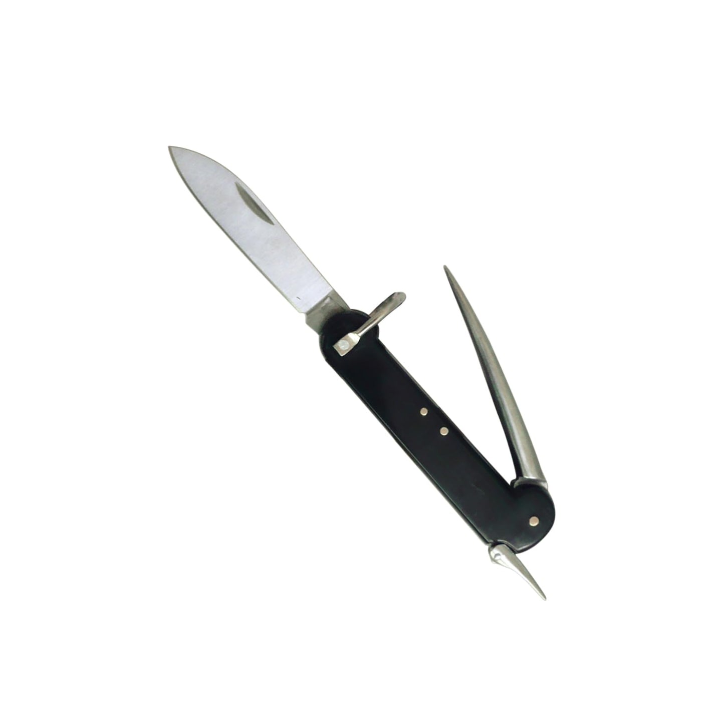 Mil-Tec German Sailor Pocket Knife – Black Multi-Tool with Marlin Spike