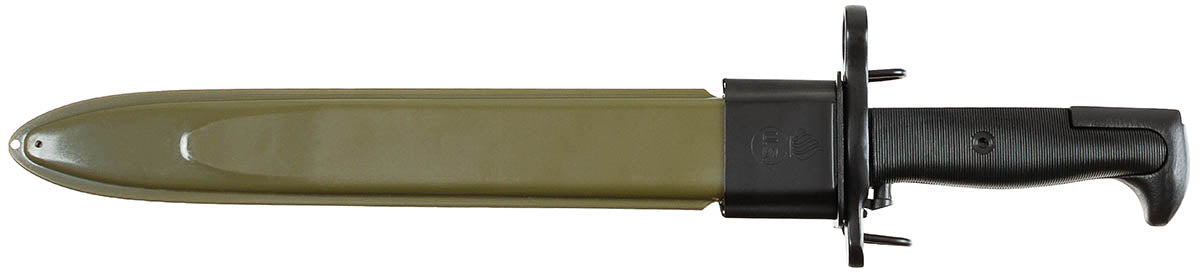 US Bayonet M1 Black Plastic Handle Sheath Belt Fixation