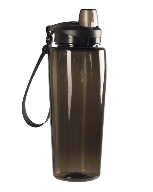 Mil-Tec Transparent Black Water Bottle 600ml – Durable Outdoor Bottle