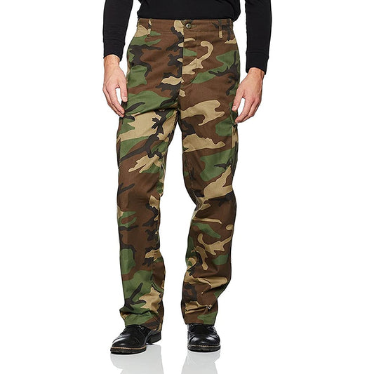 Mil-Tec Ranger BDU Field Pants Woodland Camo Men’s Combat Trousers XL