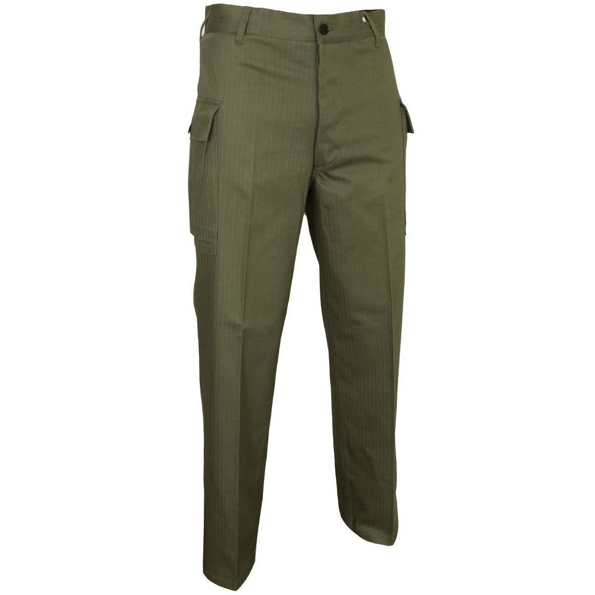 US HBT OD7 Trousers – Olive Drab Reproduction Military Pants, 100% Cotton