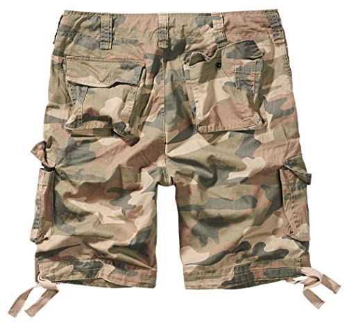 Brandit Men’s Urban Legend Shorts Light Woodland – Vintage Military Cargo Shorts XXL