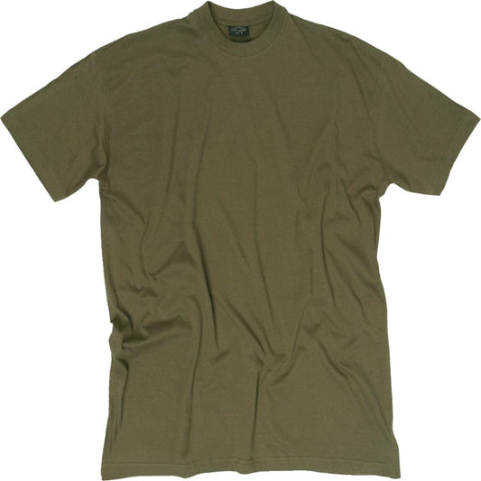 Mil-Tec Plain Us BDU Style T-Shirt in Black, Olive Green Or Coyote Khaki (Small, Olive Green)