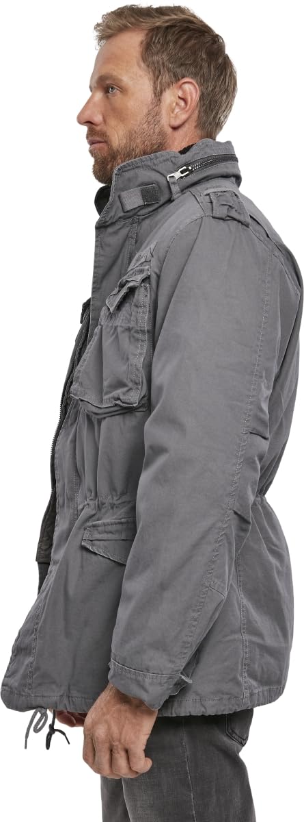 Brandit Men’s M-65 Giant Jacket Charcoal Gray – Vintage Military Field Coat