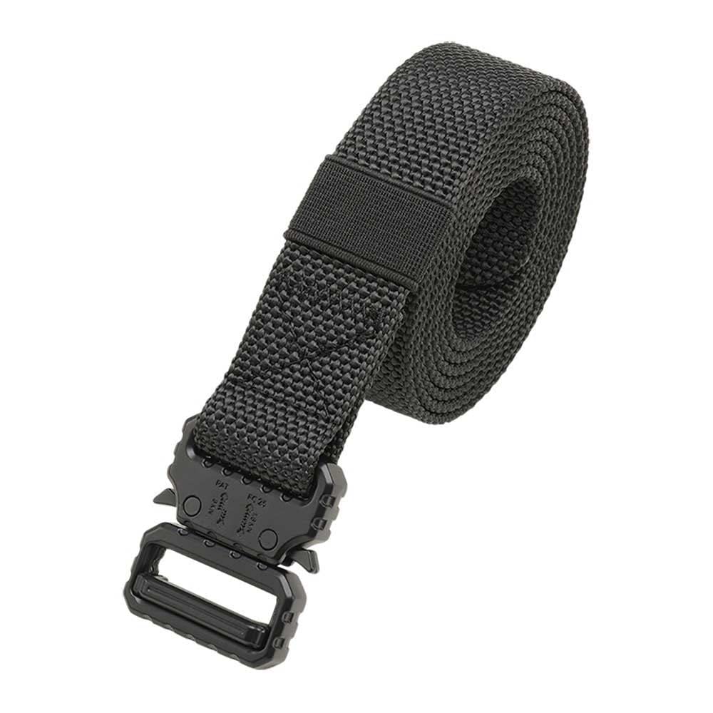 Brandit Unisex Tactical Belt Black – Adjustable Military Webbing Belt