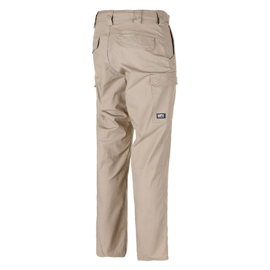 MFH Attack Tactical Trousers – Khaki Ripstop Teflon Outdoor Pants